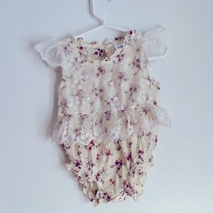 Ivory floral romper